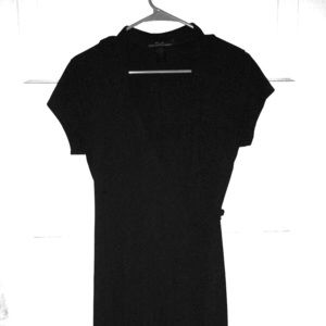 Medium size, wrap around black dress